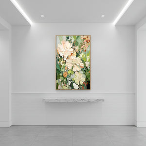 Impasto Floral Texture Oil Painting - Handmade Bloom Wall Art #SS059