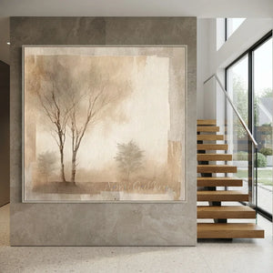 Flower-&-Tree-Abstract-Painting-for-Modern-Staircase-04.webp