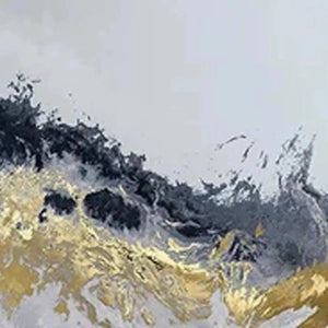 Modern Luxury Black, White & Gold Canvas Art | Gold Foil Triptych #AA 436
