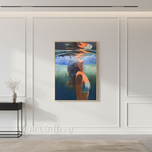 Impressionist Woman Ocean Oil Painting | Handmade Art #SS271