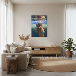 Impressionist Woman Ocean Oil Painting | Handmade Art #SS271