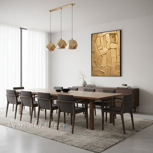 Luxury Golden Rifts Textured 3D Handpainted Canvas Art #SS188