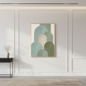 3D Heavy Impasto Arch Geometric Oil Painting #SS197
