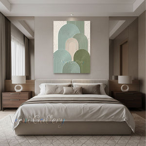 3D Heavy Impasto Arch Geometric Oil Painting #SS197