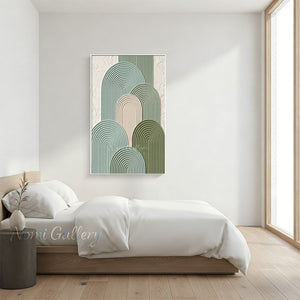 3D Heavy Impasto Arch Geometric Oil Painting #SS197