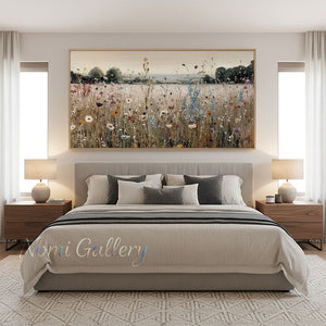 Handmade Impressionist Wildflower Landscape Oil Painting #SS296