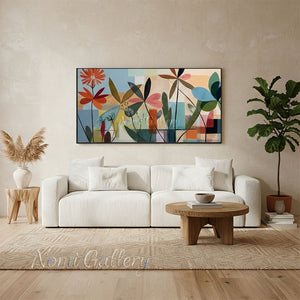 Modern Abstract Botanical Canvas Art | Handmade Oil Painting #SS298