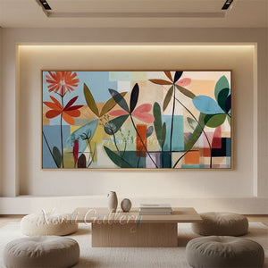 Modern Abstract Botanical Canvas Art | Handmade Oil Painting #SS298