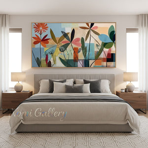 Modern Abstract Botanical Canvas Art | Handmade Oil Painting #SS298