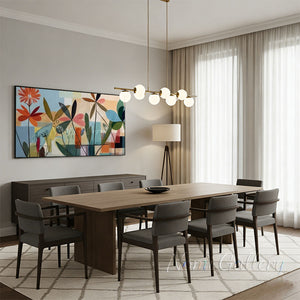 Modern Abstract Botanical Canvas Art | Handmade Oil Painting #SS298