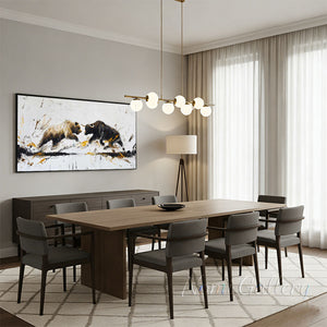 Modern Abstract Bull and Bear Oil Painting #SS299