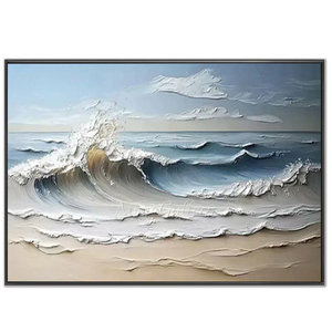 Large-Ocean-Waves-Textured-Art-black-frame-02.webp
