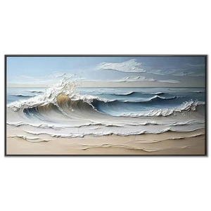 Large-Ocean-Waves-Textured-Art-black-frame-03.webp