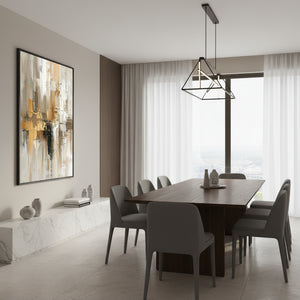 Gold Leaf Abstract Wabi Sabi Wall Art #SS086