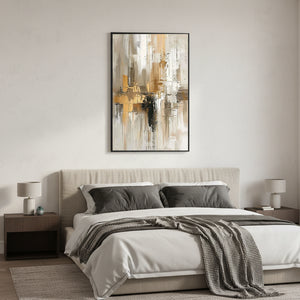 Gold Leaf Abstract Wabi Sabi Wall Art #SS086