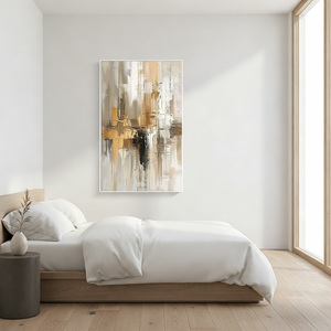 Gold Leaf Abstract Wabi Sabi Wall Art #SS086