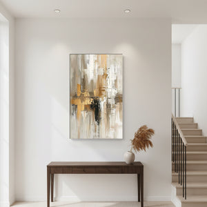 Gold Leaf Abstract Wabi Sabi Wall Art #SS086
