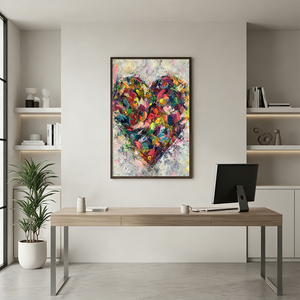 Abstract Heart Oil Painting | Handmade Love Themed Wall Art #SS062
