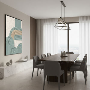 Modern Sage Green Minimalist Textured Canvas Art #SS200