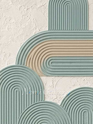 Modern Sage Green Minimalist Textured Canvas Art #SS200