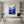 Mid-Century Blue Landscape Canvas Art | Hand-Painted #SS204