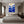 Mid-Century Blue Landscape Canvas Art | Hand-Painted #SS204