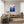 Mid-Century Blue Landscape Canvas Art | Hand-Painted #SS204