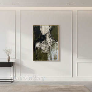 Abstract Expressive Line Figure Hand-Painted Textured Oil Painting #SS207