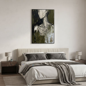 Abstract Expressive Line Figure Hand-Painted Textured Oil Painting #SS207
