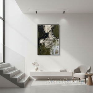 Abstract Expressive Line Figure Hand-Painted Textured Oil Painting #SS207