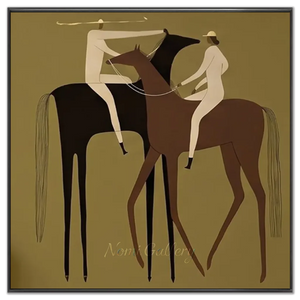 Modern-Abstract-Two-Rider-Horse-Art-black-frame-02.webp
