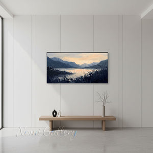 Dreamy Pink Purple Clouds Hand-Painted Modern Landscape Oil Painting #SS228