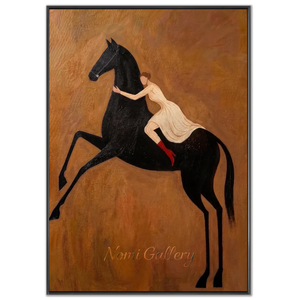 Modern-Romanticism-Black-Horse-black-frame-02.webp