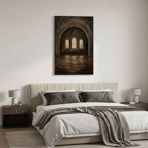 Mystical Arch Tunnel Hand-Painted Textured Landscape Oil Painting #SS208