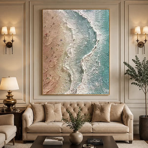 Coastal Serenity Textured Beach Art #NM715