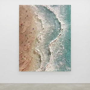 Coastal Serenity Textured Beach Art #NM715