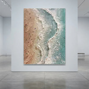 Coastal Serenity Textured Beach Art #NM715