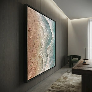 Coastal Serenity Textured Beach Art #NM715