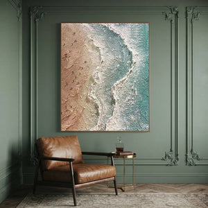 Coastal Serenity Textured Beach Art #NM715