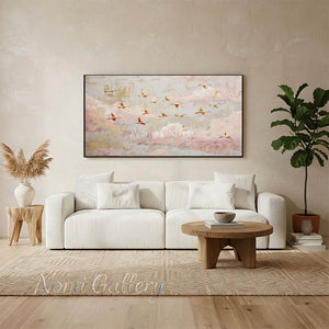 Impressionist Birds in Flight Oil Painting #SS300