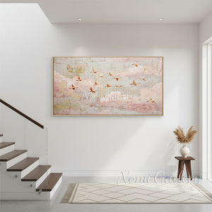 Impressionist Birds in Flight Oil Painting #SS300