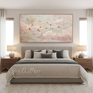 Impressionist Birds in Flight Oil Painting #SS300
