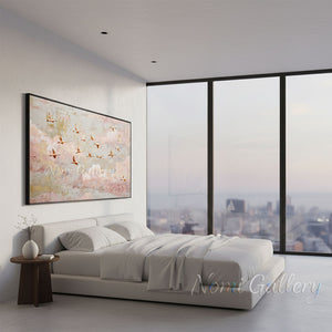 Impressionist Birds in Flight Oil Painting #SS300