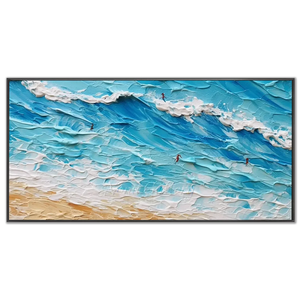Dynamic Textured Ocean Waves & Beach Art #NM681