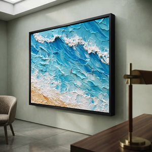 Dynamic Textured Ocean Waves & Beach Art #NM681
