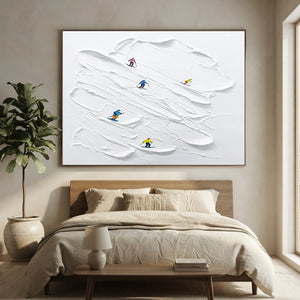 Dynamic Skiers Textured Snow Art #NM579