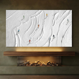 Dynamic Skiers on Textured Snow Art #NM584