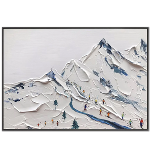 Textured Mountain Ski Slope Art #NM587