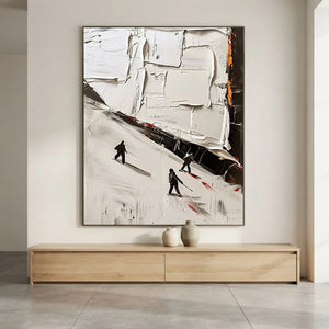 Dynamic Textured Abstract Figures Oil Painting #NM635