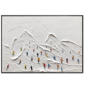 Dynamic Skiers on Textured Mountain Slopes #NM588